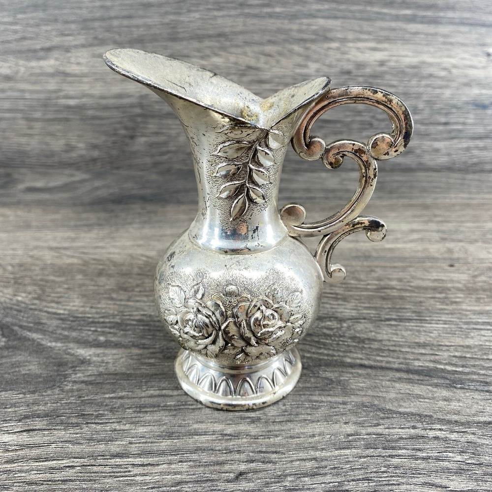 Vintage Floral Pattern Tea and Coffee Service‎ Creamer Vase 5"